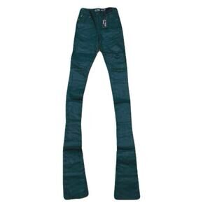 Si Tu Veux Hunter Green Wax Gordon Jeans Superstack Size 40